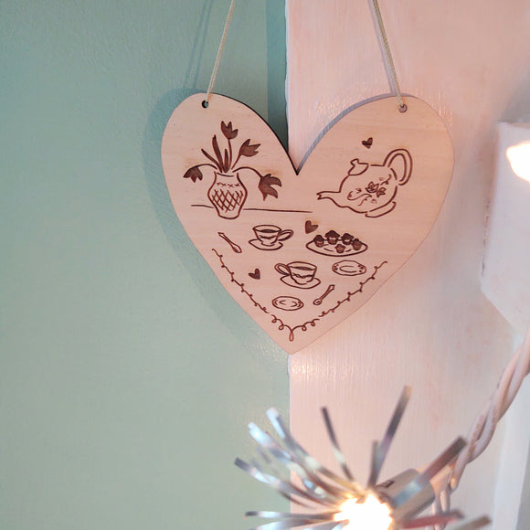 Tea for Two Love Wall Charm