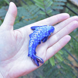 Wall Fish Pair in Cobalt Blue with Gold Lustre Set #2