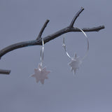Jem Star in Silver on Silver Hoop Large Size