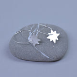 Jem Star in Silver on Silver Hoop Large Size