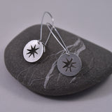 Starburst Earring Recycled Sterling Silver on Silver Hook (Copy)