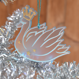 Party Swan Acrylic Ornament with Gold Details