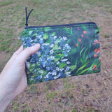 Irish Flowers Pouch-- Ireland Photograph on Linen/Cotton Lined Zipper Bag