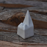 Tiny Pointy House in Porcelain with Clear Glaze