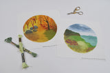 "Ode to Ireland" & "Fall Path" Waldorf Inspired Embroidery Backgrounds 2 Pieces