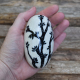 Redbud "Stone" in Porcelain Elongated Small Oval